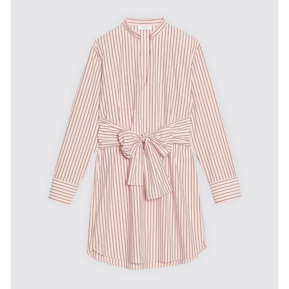 Sandro Striped Tie-front Shirt Dress - Picture 1 of 8